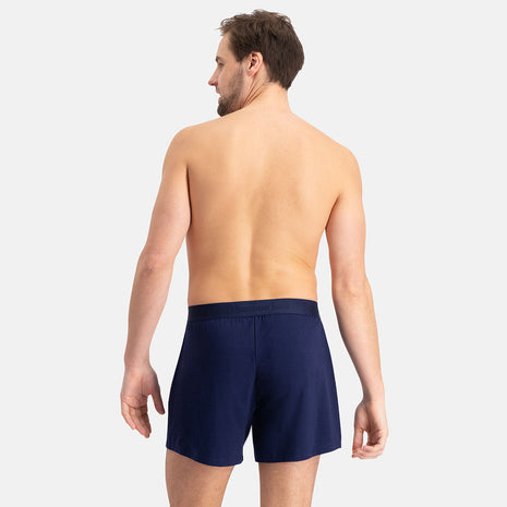 Bamboo Basics loose short 2 pack knitted boxershorts Navy heren