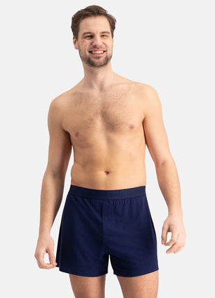 Bamboo Basics loose short 2 pack knitted boxershorts Navy heren