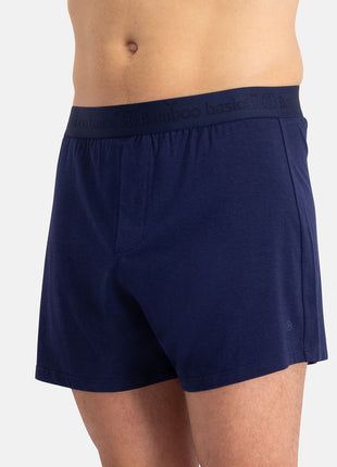 Bamboo Basics loose short 2 pack knitted boxershorts Navy heren