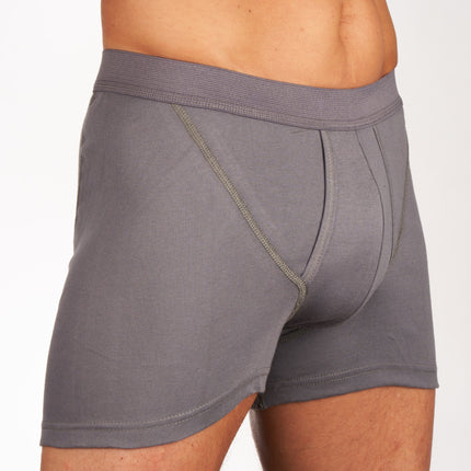 Mango short 2 pack 1-1 rib box grey heren 685-5430-box grey Mango boxer lot de 2 1-1 rib box grey hommes
