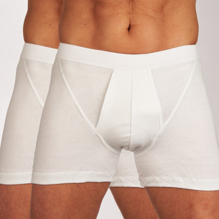 Mango short 2 pack 1-1 rib white heren 685-5430-white Mango boxer lot de 2 1-1 rib white hommes
