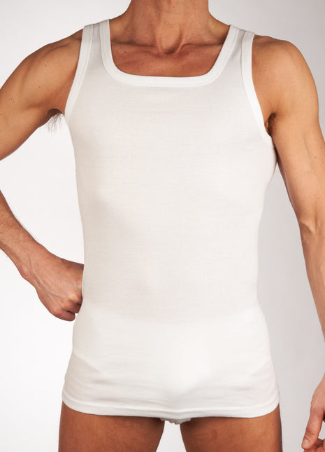 Mango singlet 2 pack 1-1 rib white heren 685-7850-white Mango débardeur lot de 2 1-1 rib white hommes