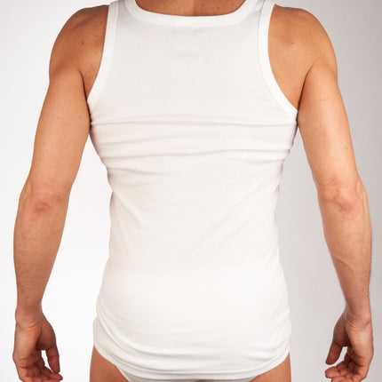 Mango singlet 2 pack 1-1 rib white heren 685-7850-white Mango débardeur lot de 2 1-1 rib white hommes
