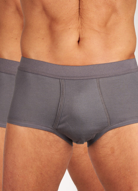 Mango slip 2 pack 1-1 rib box grey heren 685-8400-box grey Mango slip lot de 2 1-1 rib box grey hommes