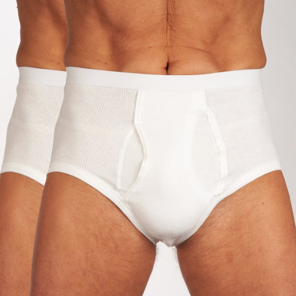 Mango slip 2 pack 2-2 rib white heren 597-0964-white Mango slip lot de 2 2-2 rib white hommes
