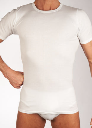 Mango t-shirt ronde hals 2 pack 1-1 rib white heren 685-8167-white Mango t-shirt col rond lot de 2 1-1 rib white hommes
