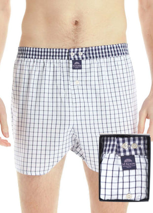 McAlson wijde boxershort checkered white heren M0224 McAlson caleçon checkered white hommes
