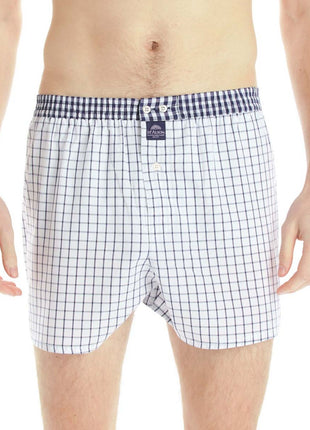 McAlson wijde boxershort checkered white heren M0224 McAlson caleçon checkered white hommes

