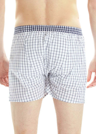 McAlson wijde boxershort checkered white heren M0224 McAlson caleçon checkered white hommes
