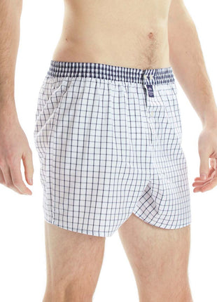 McAlson wijde boxershort checkered white heren M0224 McAlson caleçon checkered white hommes
