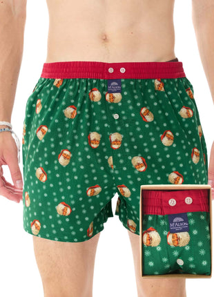 McAlson wijde boxershort christmas carol green heren M5099 McAlson caleçon christmas carol green hommes
