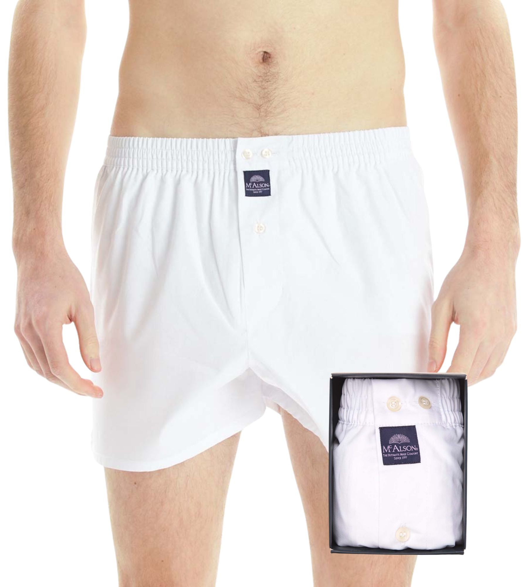 McAlson wijde boxershort classic white heren – MyComfort24
