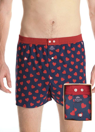 McAlson wijde boxershort cupido hearts navy blue heren M0315 McAlson caleçon cupido hearts navy blue hommes

