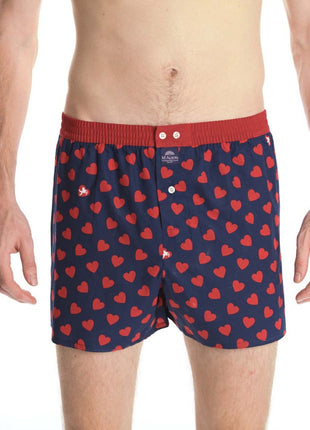 McAlson wijde boxershort cupido hearts navy blue heren M0315 McAlson caleçon cupido hearts navy blue hommes
