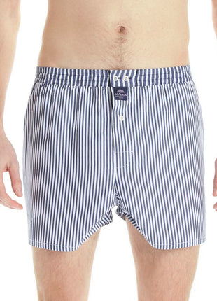 McAlson wijde boxershort fine striped navy blue heren M0231 McAlson caleçon fine striped navy blue hommes
