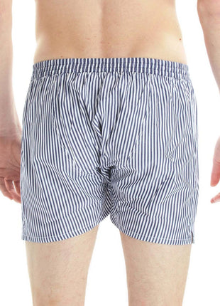 McAlson wijde boxershort fine striped navy blue heren M0231 McAlson caleçon fine striped navy blue hommes
