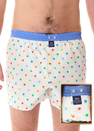 McAlson wijde boxershort love stories white heren M5182 McAlson caleçon love stories white hommes