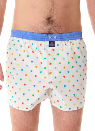 McAlson wijde boxershort love stories white heren M5182 McAlson caleçon love stories white hommes