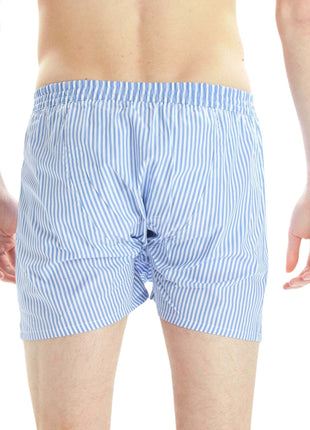 McAlson wijde boxershort striped baby blue heren M0235 McAlson caleçon striped baby blue hommes
