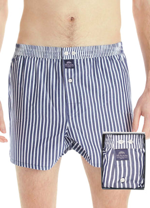McAlson wijde boxershort striped navy blue heren M0230 McAlson caleçon striped navy blue hommes

