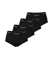 Pieces short 4 pack pclogo lady boxer black dames