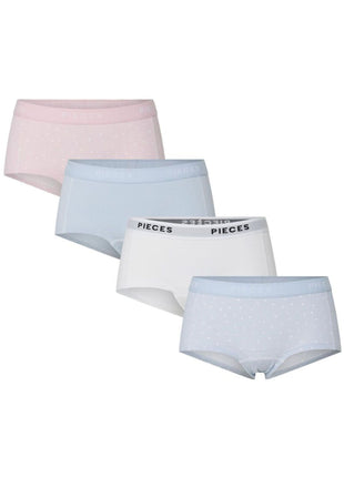 Pieces short 4 pack pclogo lady boxer roseate spoonbill dames 17156241-4696281 Pieces shorty 4 pack pclogo lady boxer roseate spoonbill femmes
