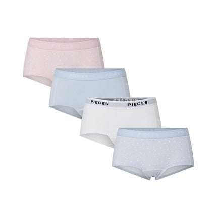 Pieces short 4 pack pclogo lady boxer roseate spoonbill dames 17156241-4696281 Pieces shorty 4 pack pclogo lady boxer roseate spoonbill femmes