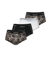 Pieces shorty 4 pack pclogo lady boxer silver grey femmes