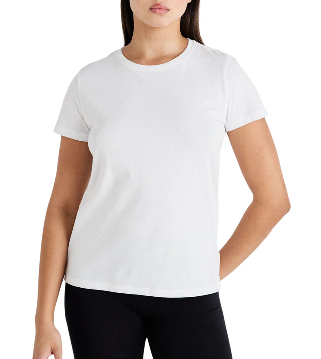 Pieces t-shirt ronde hals 2 pack pcamira tee black / bright white dames 17154618-4642521 Pieces t-shirt col rond lot de 2 pcamira tee black / bright white femmes