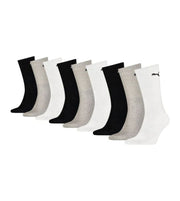 Puma chaussettes 9 paires crew sock white / grey / black hommes