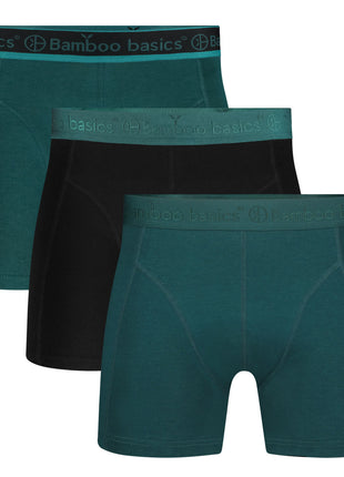 Bamboo Basics short 3 pack knitted boxershorts teal heren