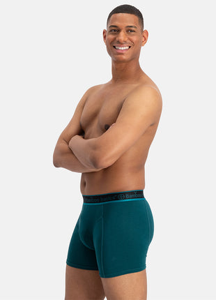 Bamboo Basics short 3 pack knitted boxershorts teal heren