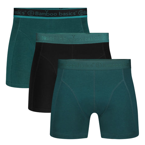 Bamboo Basics boxer lot de 3 knitted boxershorts teal hommes