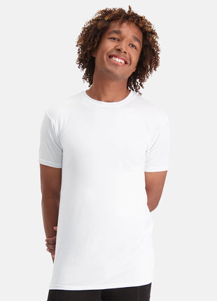 Bamboo Basics t-shirt long fit ronde hals 2 pack optical white heren
