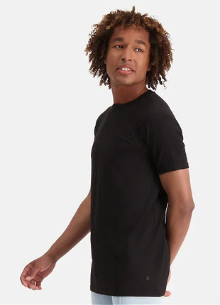 Bamboo Basics t-shirt coupe longue col rond lot de 2 blanc optique homme