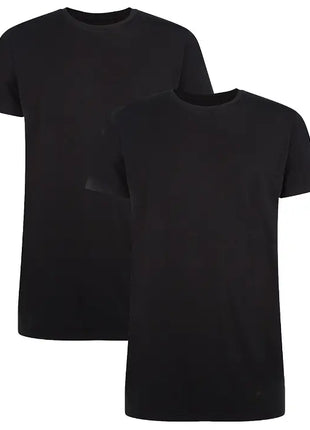 Bamboo Basics t-shirt coupe longue col rond lot de 2 blanc optique homme