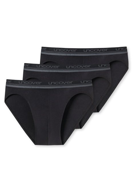Schiesser slip lot de 3 uncover rio briefs black hommes