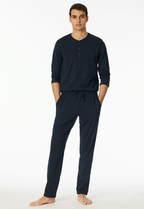 Schiesser lange broek mix + relax blue heren