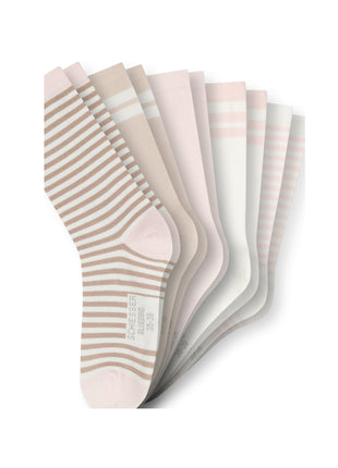 Schiesser sokken 5 paar bluebird stay fresh socks beige rosé dames