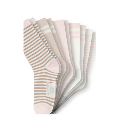 Schiesser sokken 5 paar bluebird stay fresh socks beige rosé dames