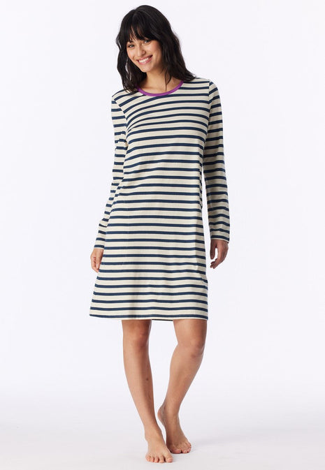 Schiesser nightshirt 1/1 casual essentials seasalt dames - afbeelding 1