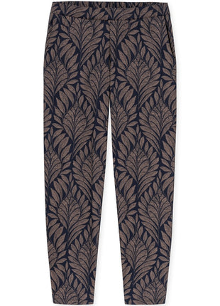 Schiesser pyjama long interlock bleu marine femme