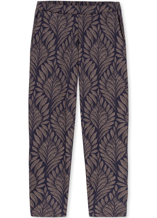 Schiesser pyjama long interlock deep sea blue dames