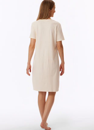 Robe de nuit femme Schiesser Uncover crème