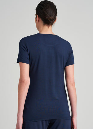 T-shirt Schiesser mix + relax bleu femme
