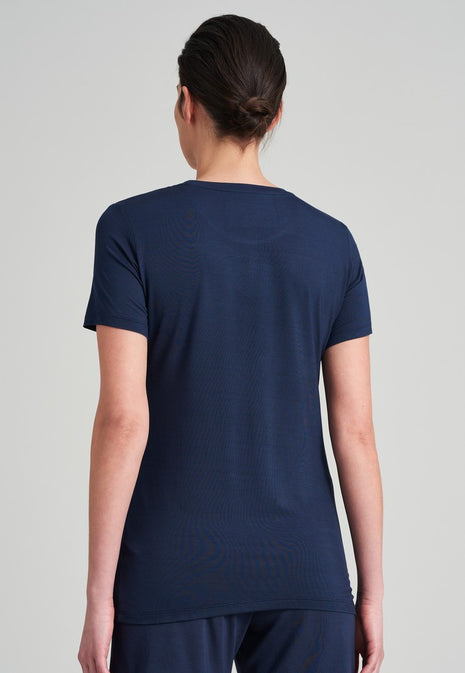 T-shirt Schiesser mix + relax bleu femme