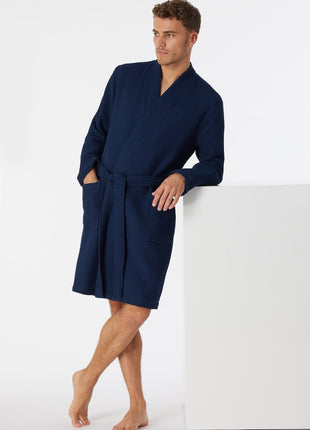 Peignoir Schiesser Essentials bleu foncé Hommes