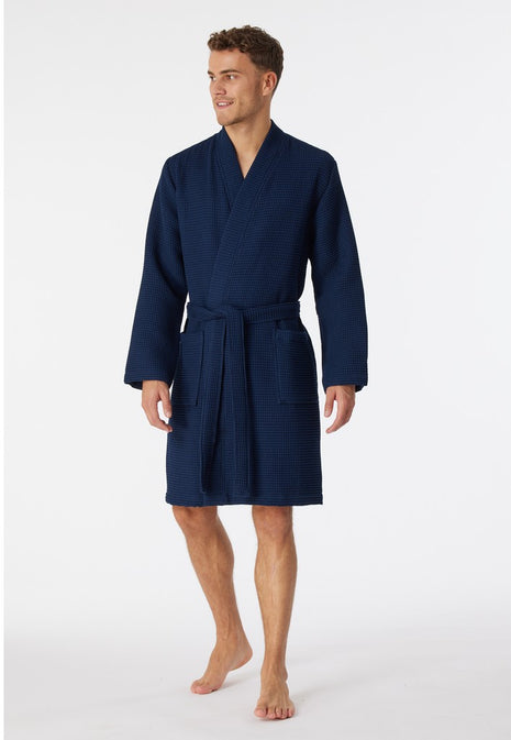 Peignoir Schiesser Essentials bleu foncé Hommes