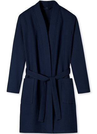 Schiesser peignoir Essentials bleu foncé femme