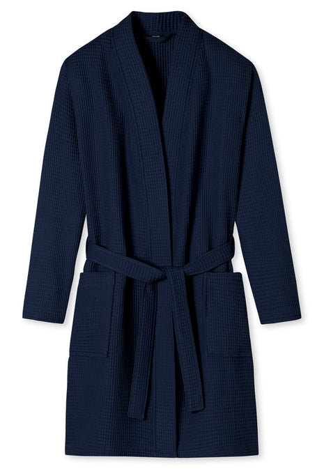 Schiesser peignoir Essentials bleu foncé femme